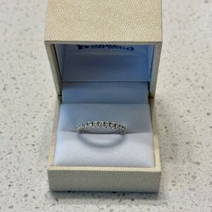 14k White Gold & 2/3 Ct Diamond Band Ring